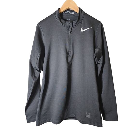NIKE Women's Black Dri-Fit Element Long Sleeve Active Running Workout Top SZ L - Picture 1 of 7